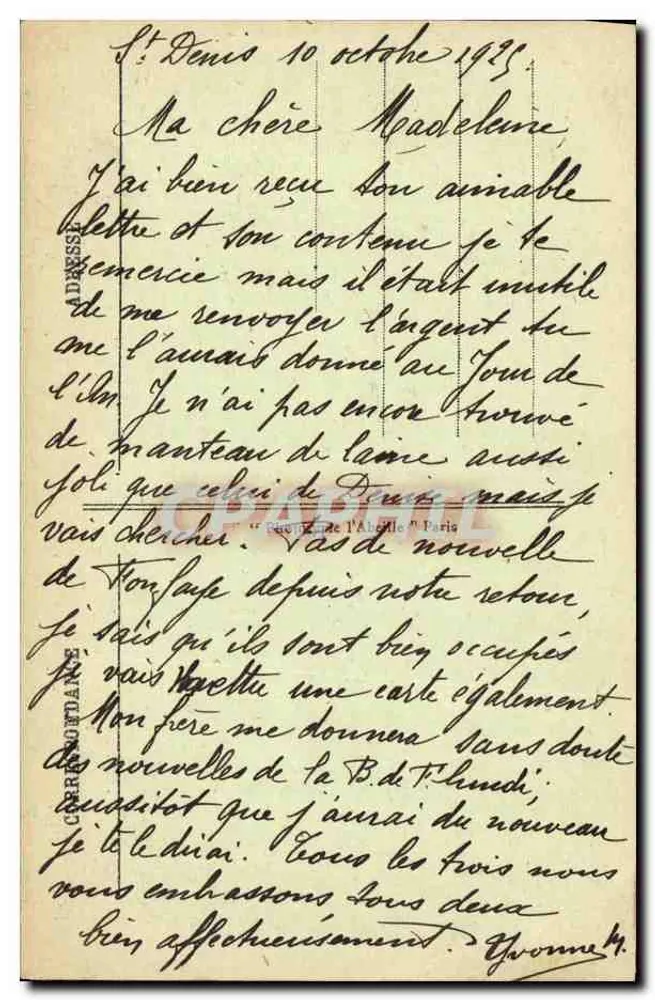 Saint-Denis - Das Rathaus und die Abtei - Charguis & Levy, Paris - Rückseite