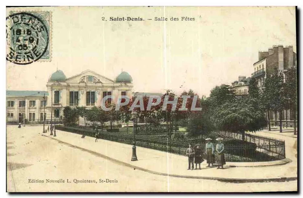 Saint-Denis — Saal der Feierlichkeiten — Neue Ausgabe L. Quointeau, St-Denis - Vorderseite
