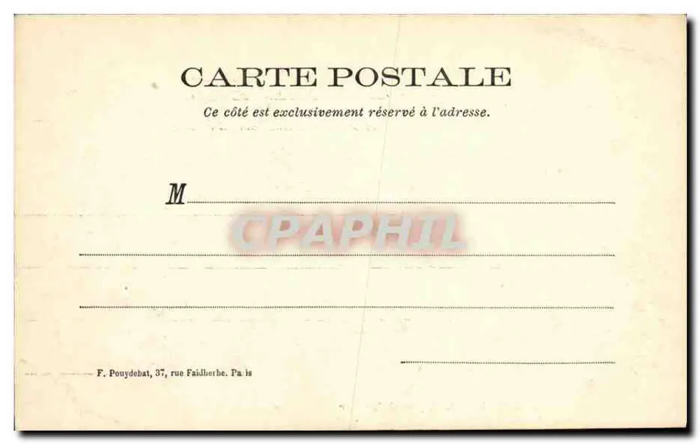 São-Denis — A Legião de Honra — F. Poudybat, 37 rue Faidherbe, Paris - Verso