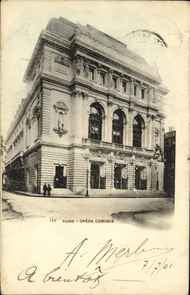 Paris - Opéra Comique — editor A. Merle, n° 126 - Frente