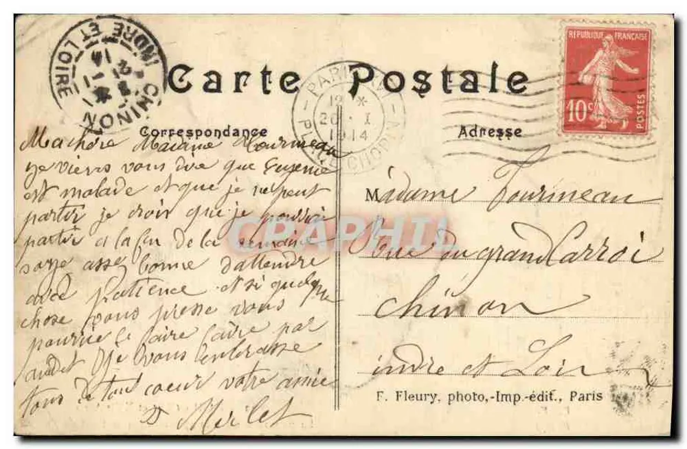 Paris (XVᵉ und XVIᵉ Arr.) — Die Brücke der Métro über den Pont de Passy — F. F. PARIS, n°42 - Rückseite