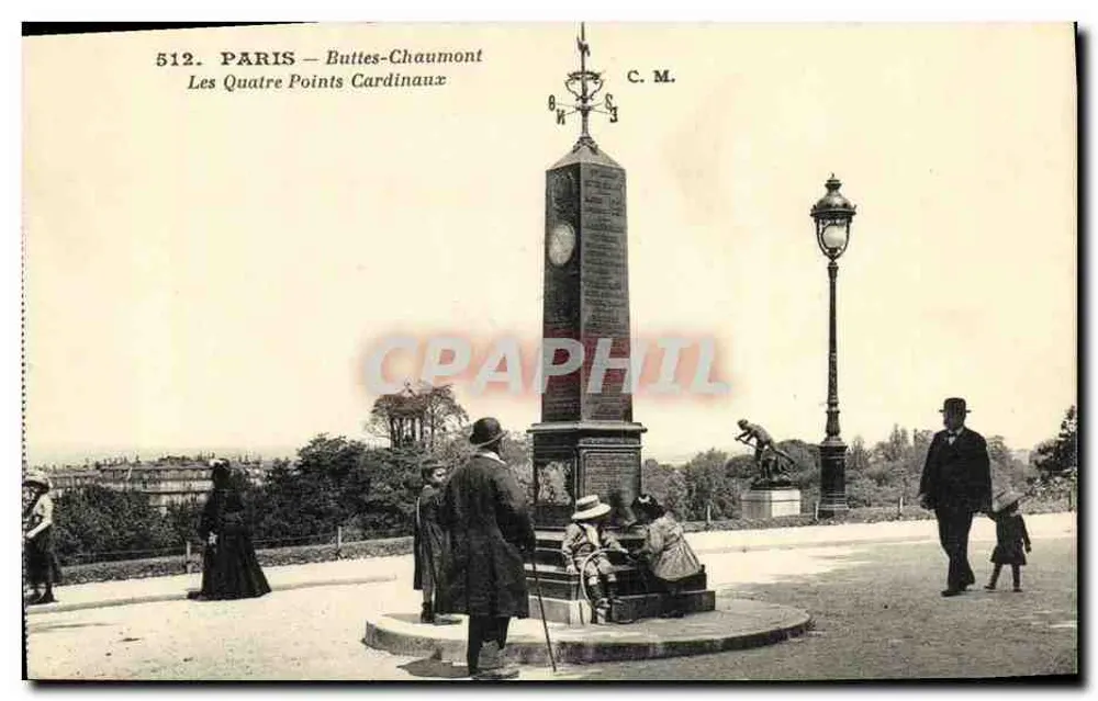 Paris – Buttes-Chaumont — Die Vier Himmelsrichtungen — C.M. n°512 - Vorderseite