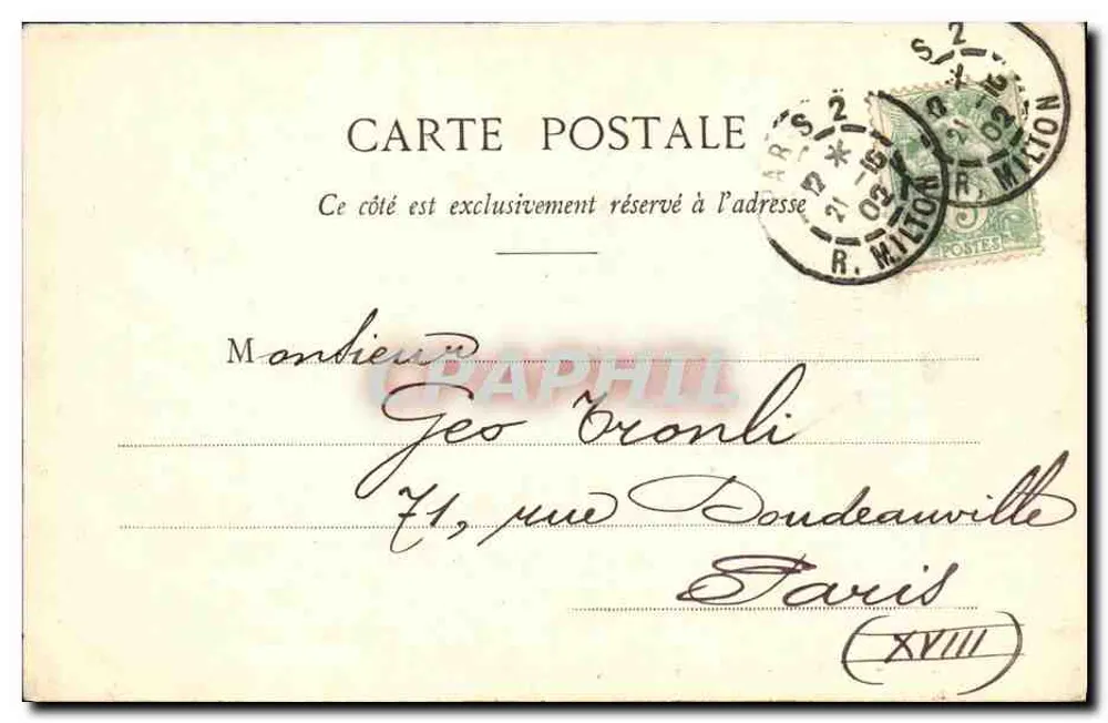 Paris - Monumento de Ambroise Thomas no Parc Monceau — n° 298 - Verso