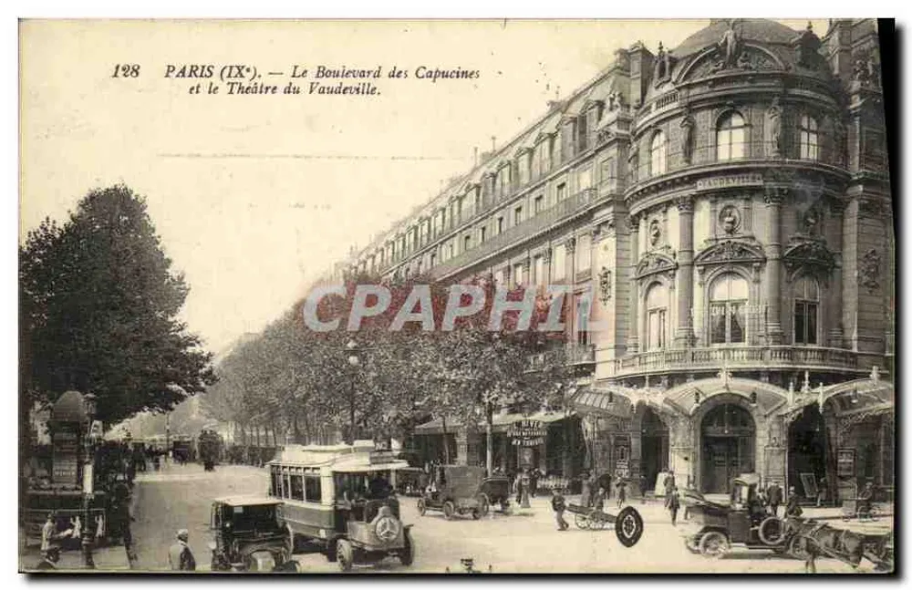 Paris (IX*) — Boulevard des Capucines und das Théâtre du Vaudeville - Vorderseite
