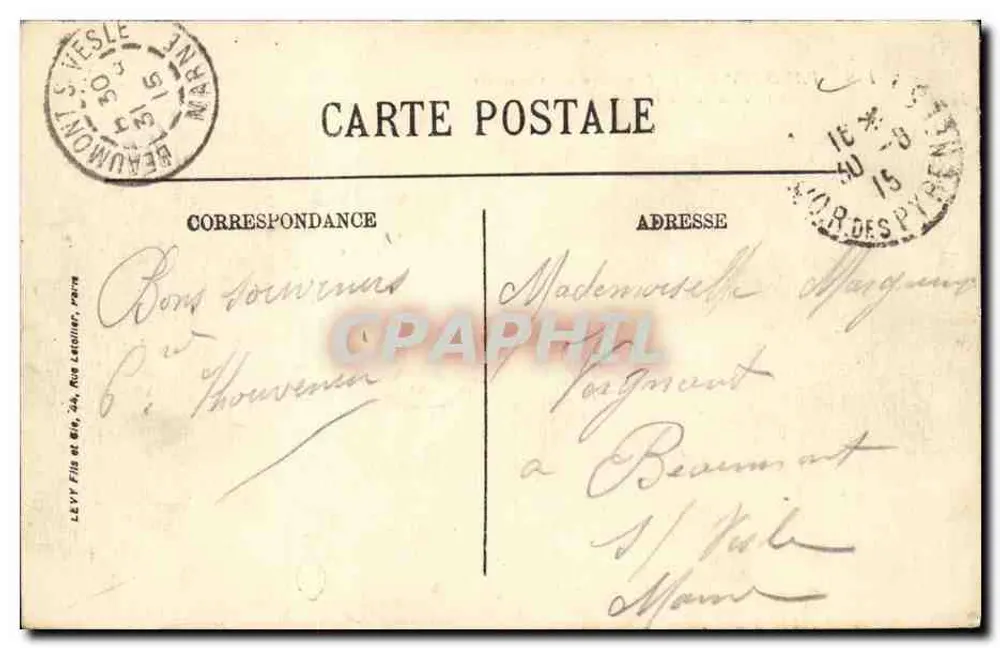 Paris (IX*) — Boulevard des Capucines und das Théâtre du Vaudeville - Rückseite