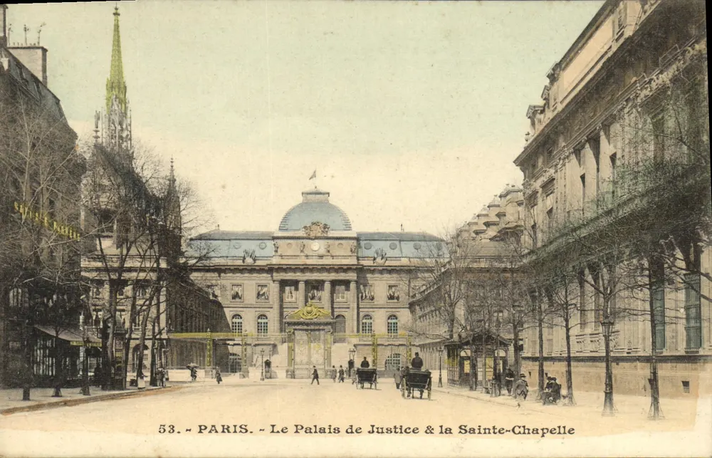Paris - Das Palais de Justice & die Sainte-Chapelle — Sainte-Chapelle im Hintergrund sichtbar — Verlag Saint-Pierre, Nr. 53 - Vorderseite