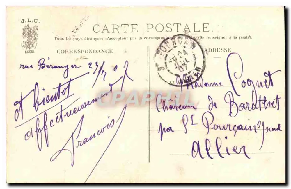 Paris — Theater der Renaissance und Boulevard Saint-Martin — J.L.C. n°115 - Rückseite