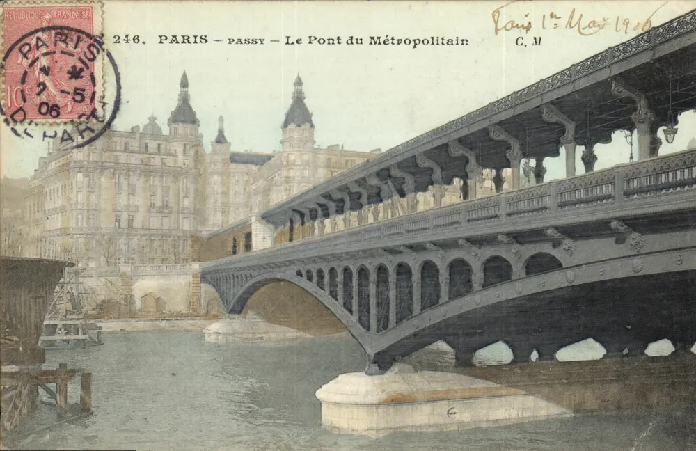 Paris - Passy - Der Brücke des Metropolitan — Verlag C.M. n°246 - Vorderseite
