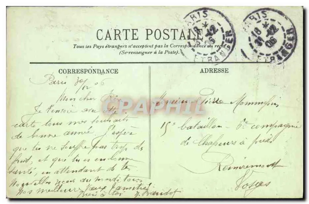 Paris — Der Iena-Brücke und das Trocadéro — LL. — Nr. 850 - Rückseite