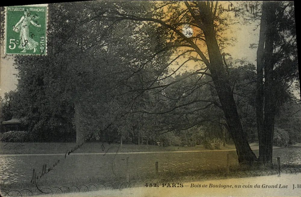PARIS — Bois de Boulogne, eine Ecke des Großen Sees — J.H. — n° 452 - Vorderseite