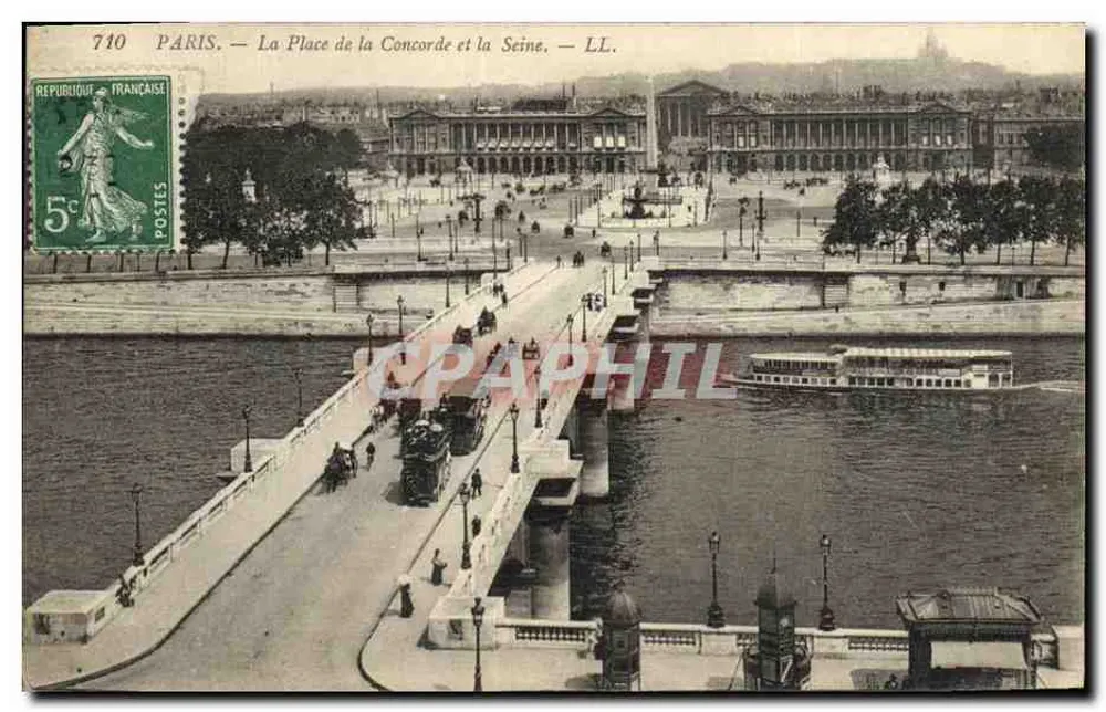 Paris — La Place de la Concorde und die Seine — LL. — Nr. 710 - Vorderseite