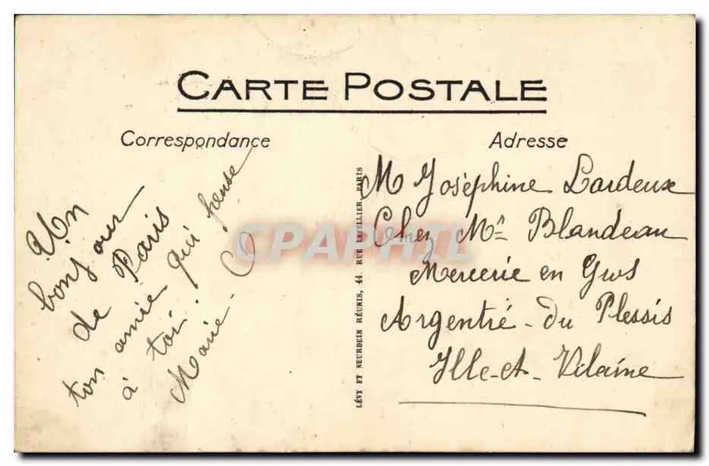 Paris — Gare de l'Est — Eingang zum Métropolitain — Verlag Lévy et Neurdein, Nr. 267 - Rückseite