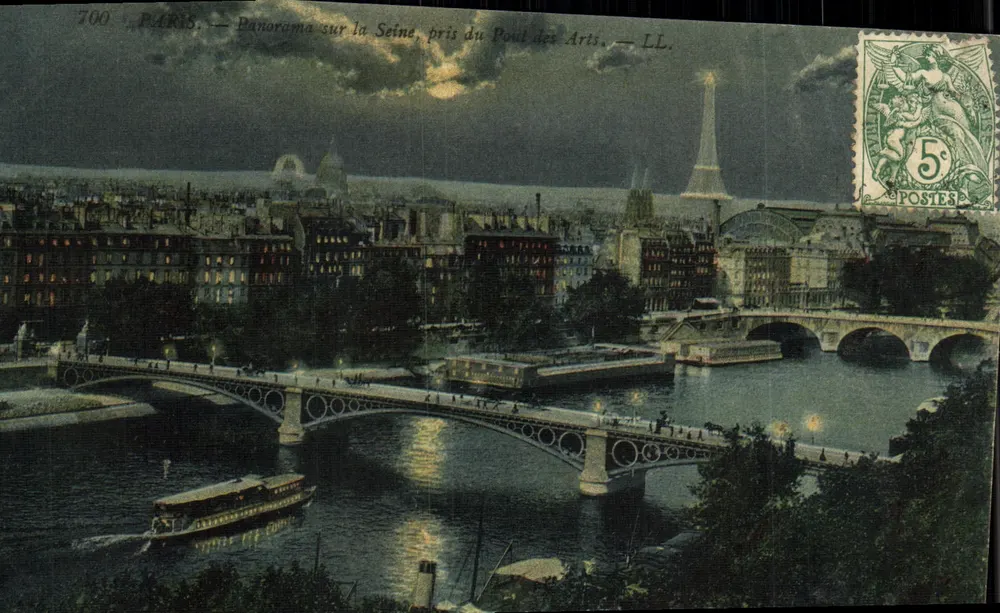 Paris — Panoramablick auf die Seine, vom Pont des Arts aus — LL, n°700 - Vorderseite