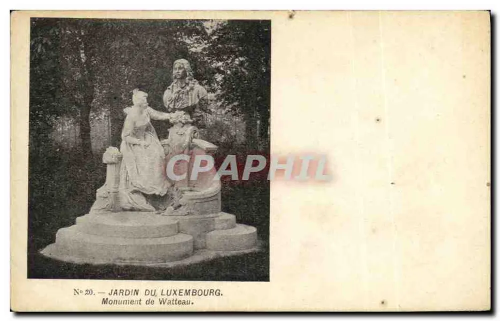 Luxemburggarten — Denkmal für Watteau — n°20 - Vorderseite