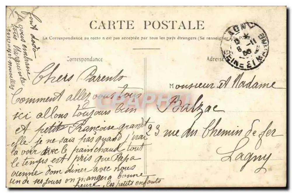 Paris — Praça e Fonte de Saint-Sulpice — P. Marmuse, Paris, n°548 - Verso