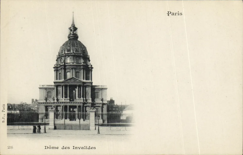 Dôme dos Invalidos — Paris — B.F., Paris, n°28 - Frente