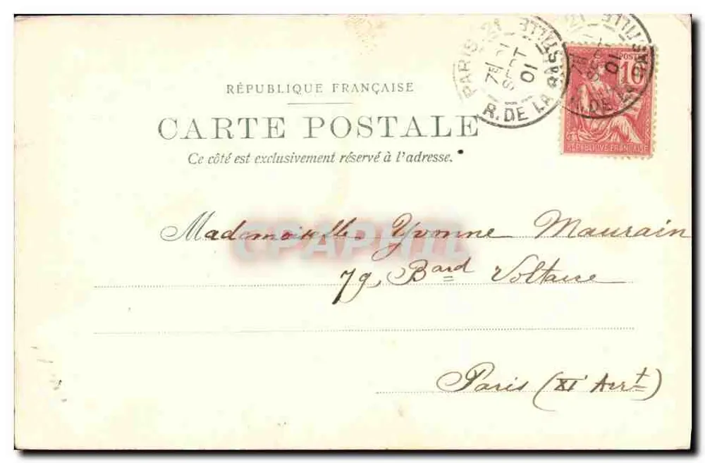 Nossa Senhora das Vitórias — Paris — St. & Co. à D. 10139 - Verso