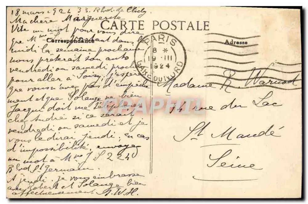PARIS — Vue Générale prise de l'Arc de Triomphe — Éditeur B.P.D. n°4040 - Rewers