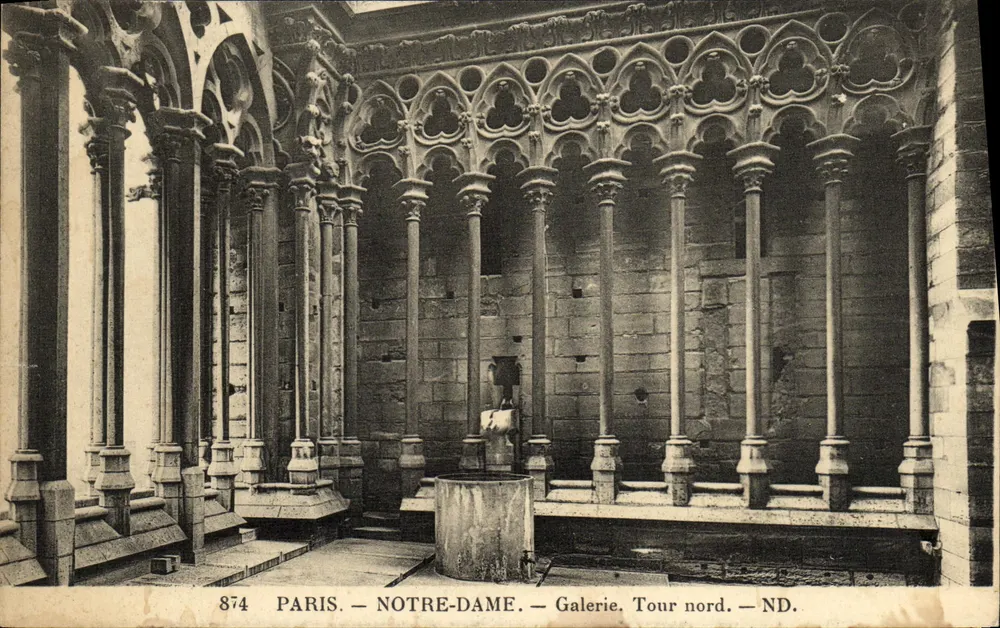 Paris — Notre-Dame — Galerie, Nordturm — ND. — Verlag: C. L. P. (Nr. 874) - Vorderseite