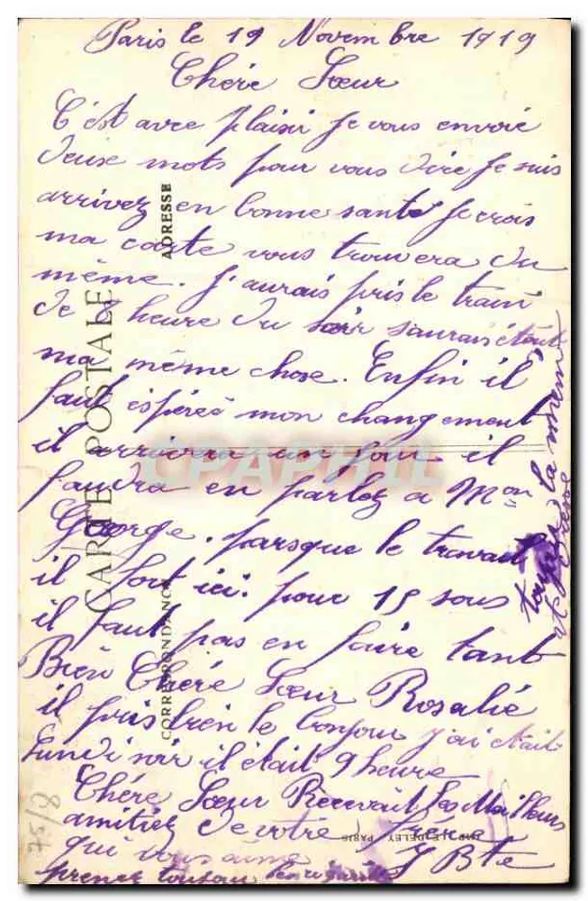 Parigi — Obelisco della Concorde — Editore B.D. n°4267 - Verso