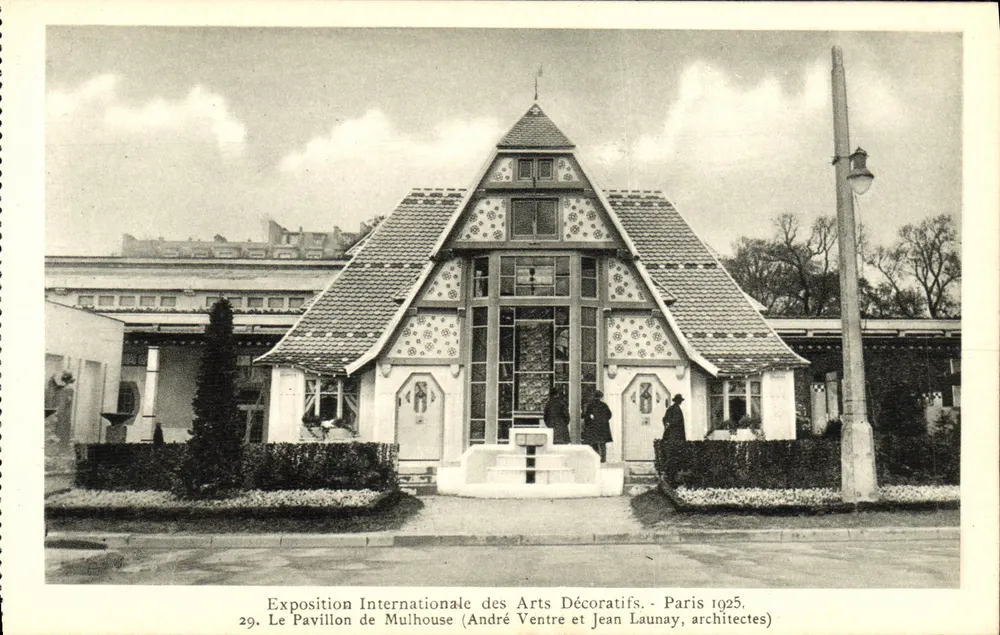 Pavillon von Mulhouse — Internationale Ausstellung für Dekorative Künste, Paris 1925 — André Ventre und Jean Launay, Architekten - Vorderseite