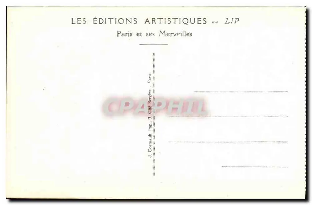Internationale Ausstellung für Dekorative Künste - Paris 1925 — Die Porte d'Orsay (L. H. Boileau, Architekt) — Artistiques LIP Editions - Rückseite