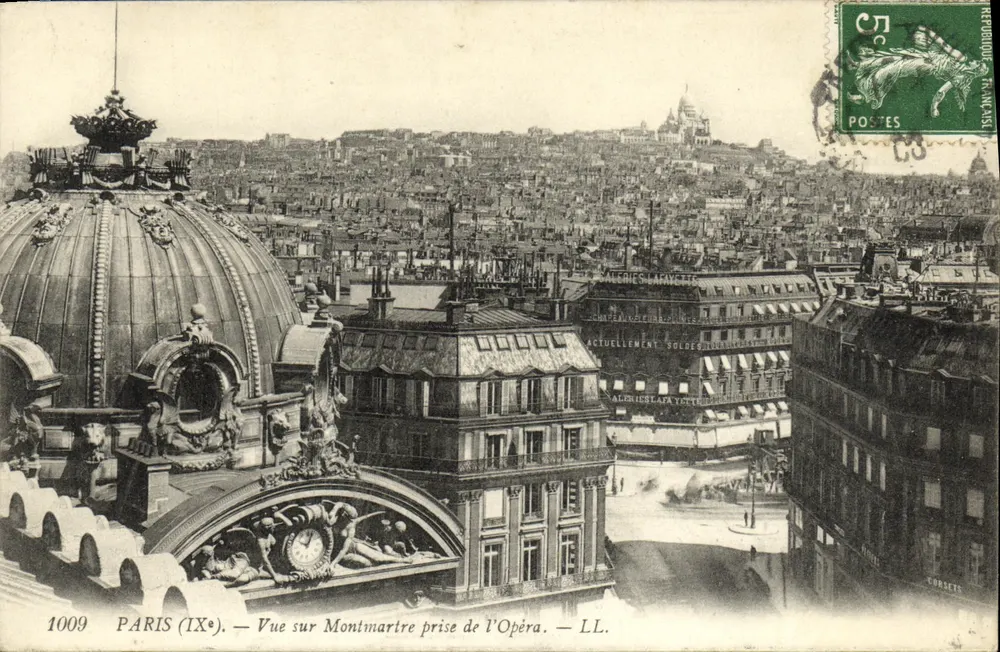Paris (IXe) — Ansicht von Montmartre vom Opernhaus — LL. — Nr. 1009 - Vorderseite