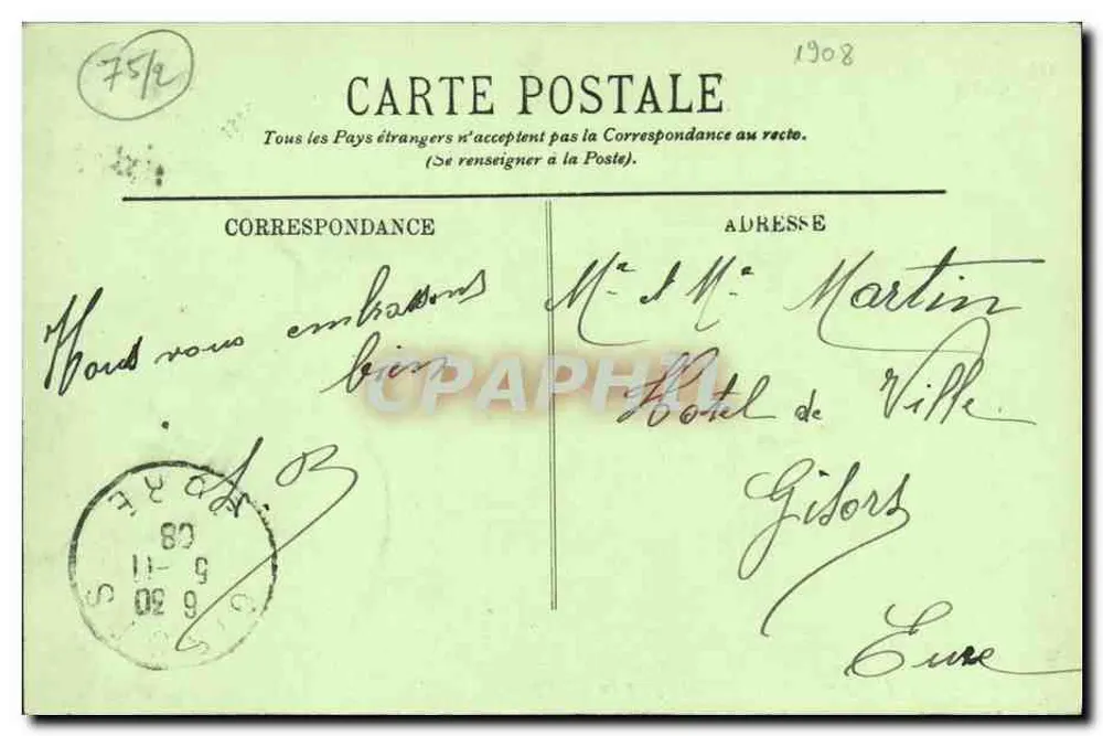 Paris (IXe) — Ansicht von Montmartre vom Opernhaus — LL. — Nr. 1009 - Rückseite