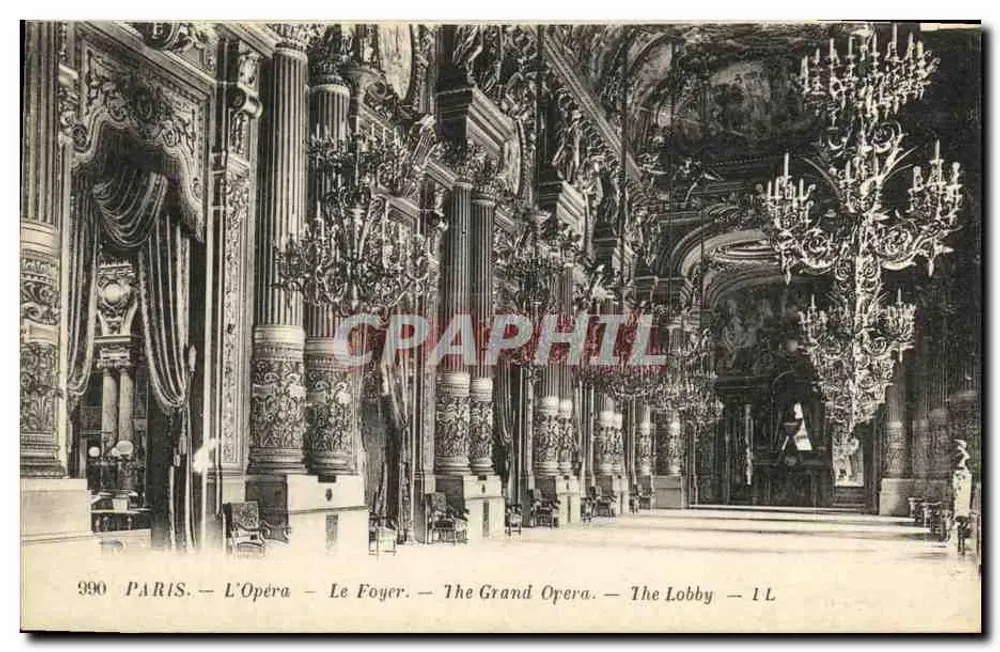 Paris - L'Opéra - Le Foyer - The Grand Opera - The Lobby - 990 - Frente