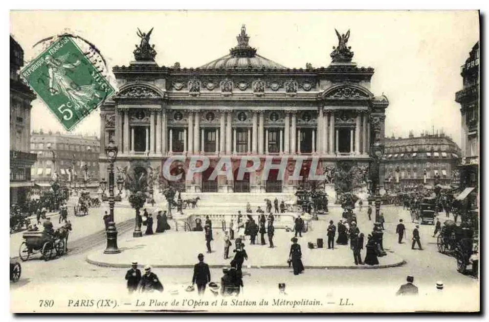 Paris (IXe) — Die Place de l'Opéra und die Metro-Station — LL. - Vorderseite