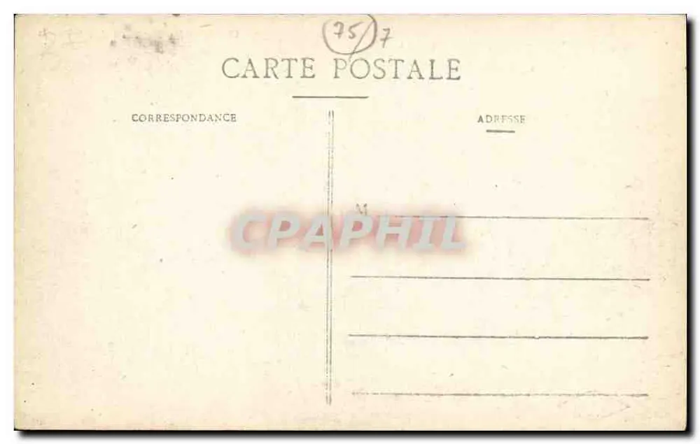 Paris - Câmara dos Deputados — vista da fachada clássica com colunatas e estátuas — editor CLE, n°20 - Verso