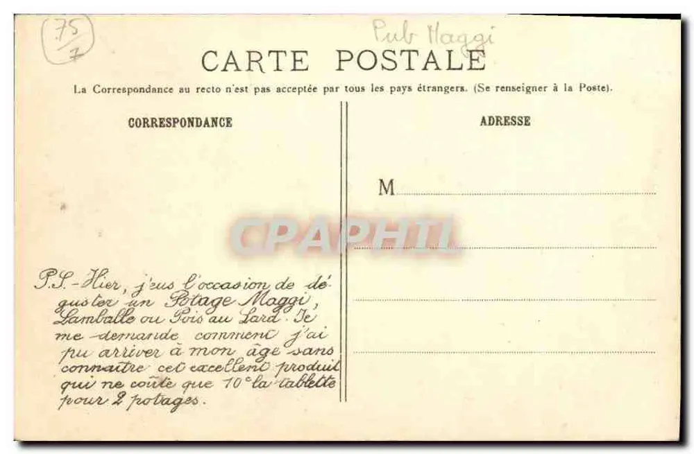 París — La Cámara de los Diputados — Maggi - Reverso