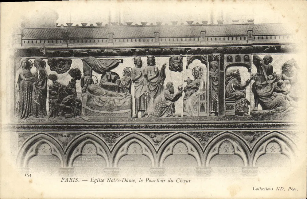 Paris — Kirche Notre-Dame, der Umkreis des Chors — Sammlung ND. Phor. n°154 - Vorderseite