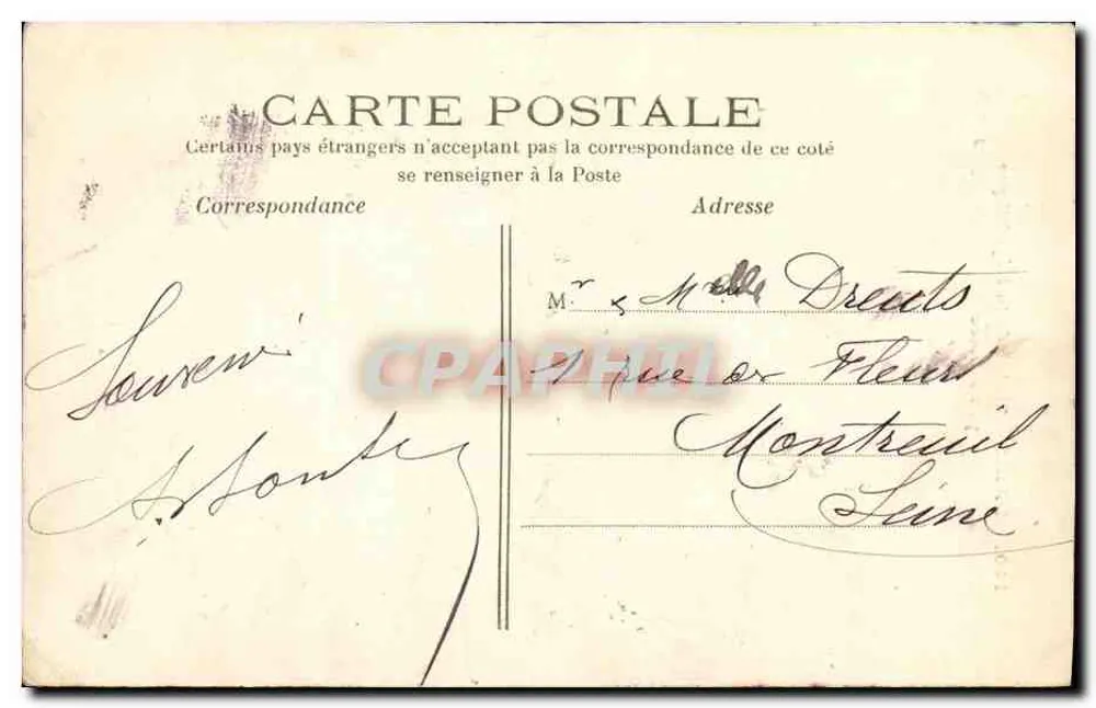 Paris — Estátua da República por Morice — J.H. n°140 - Verso