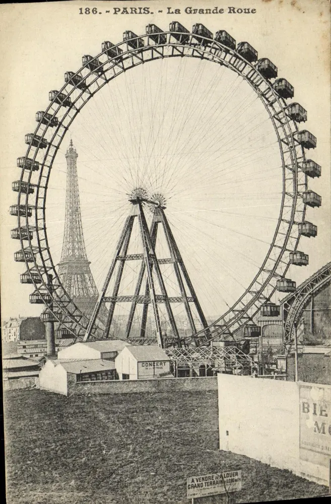 Paris - A Grande Roda - 186. - Editor e número de série não legíveis - Frente