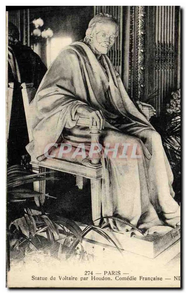 Statue von Voltaire von Houdon — Paris — Comédie Française — N° 274 - Vorderseite