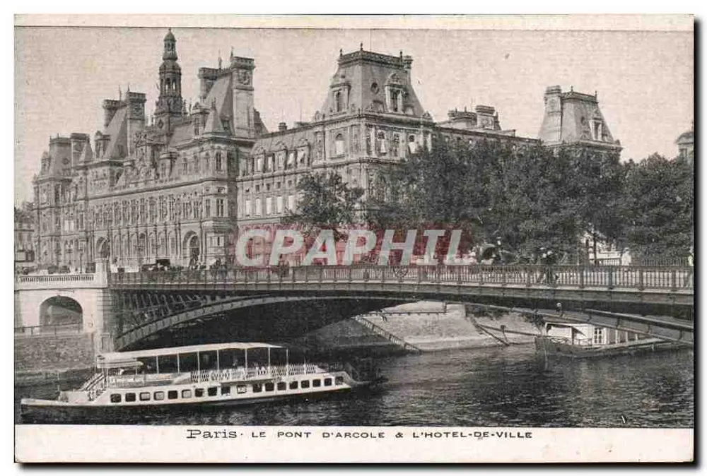 Paris - Der Pont d'Arcole & Das Rathaus — Verlag nicht sichtbar - Vorderseite