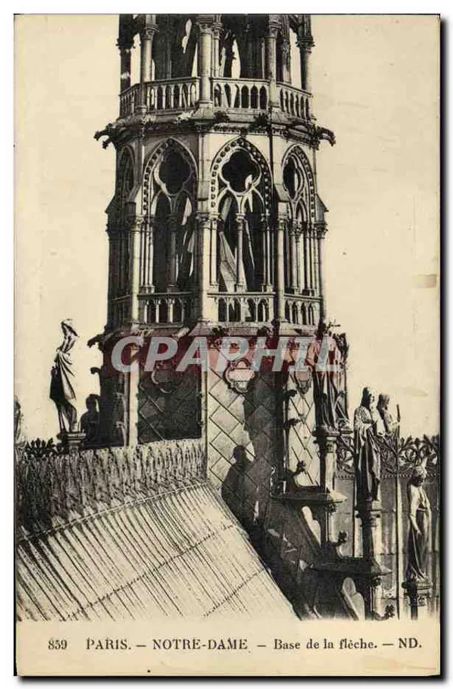 Paris — Notre-Dame — Base da flecha — ND. — N° 859 - Frente