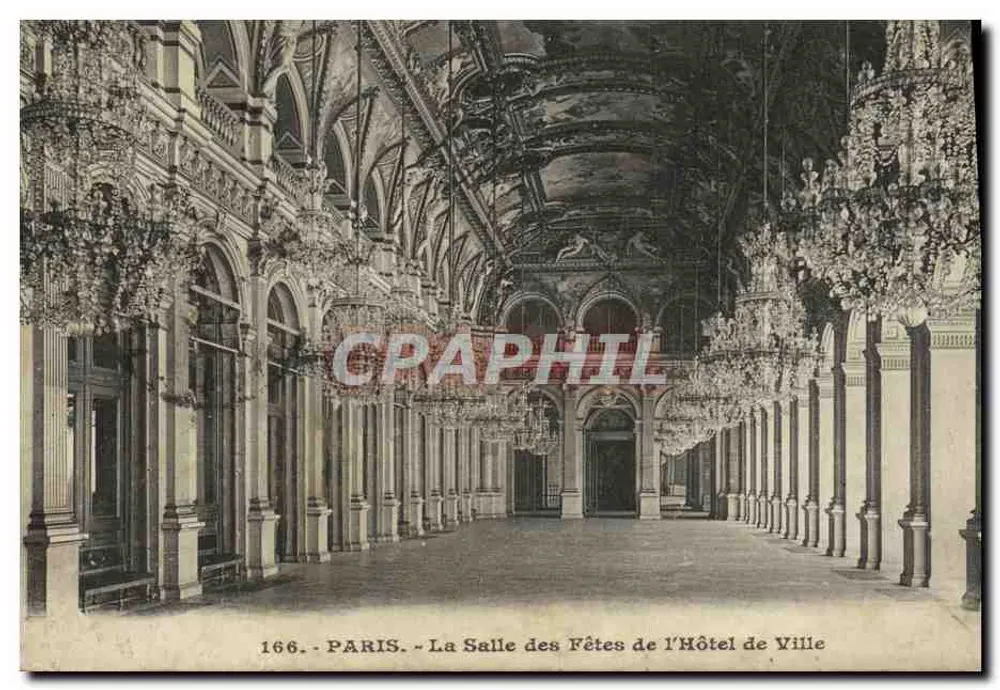 Paris — Die Saal der Feierlichkeiten im Rathaus — Verlag: Paris, n° 166 - Vorderseite