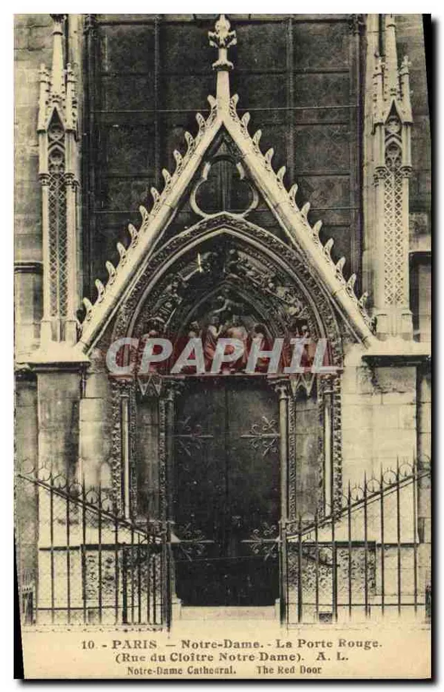 PARIS — Notre-Dame — La Porte Rouge — A. L. (Rue du Cloître Notre-Dame) - Vorderseite