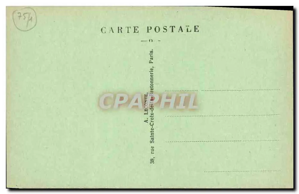 Paris — Panorama der Tuileries und des Arc de Triomphe du Carrousel — A.L. - Rückseite