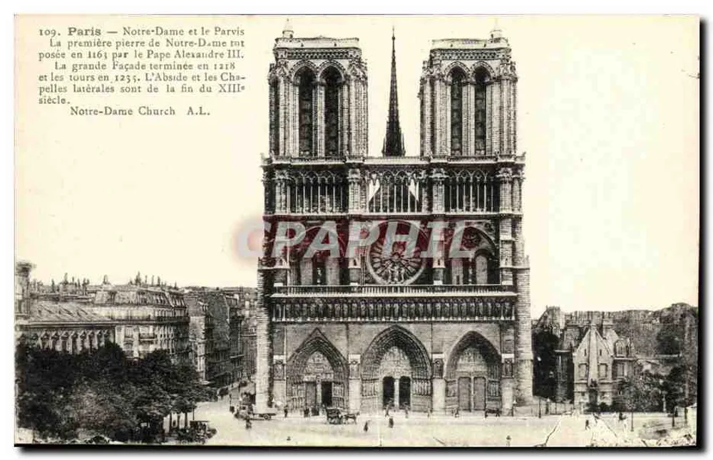 Paris — Notre-Dame e o Pátio — A.L. (editor) - Frente