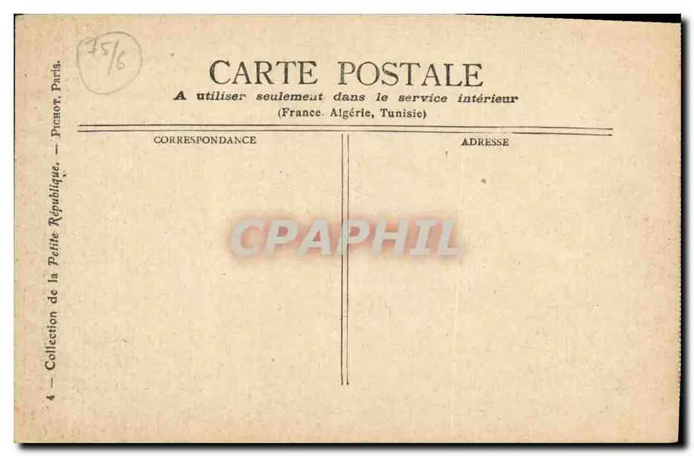 PARIS — O Palácio do Luxembourg — Coleção da Petite République, Paris - Verso