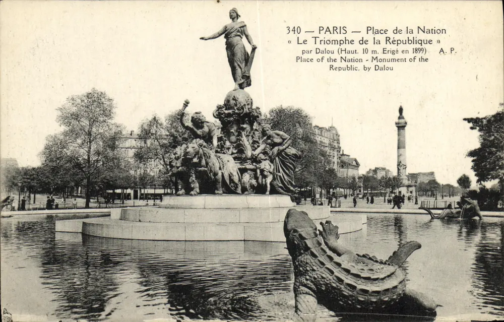 Paris — Place de la Nation — Der Sieg der Republik von Dalou - Vorderseite