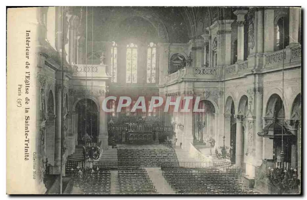 Innenansicht der Kirche der Heiligen Dreifaltigkeit — Paris (9) — Sammlung Mire - Vorderseite