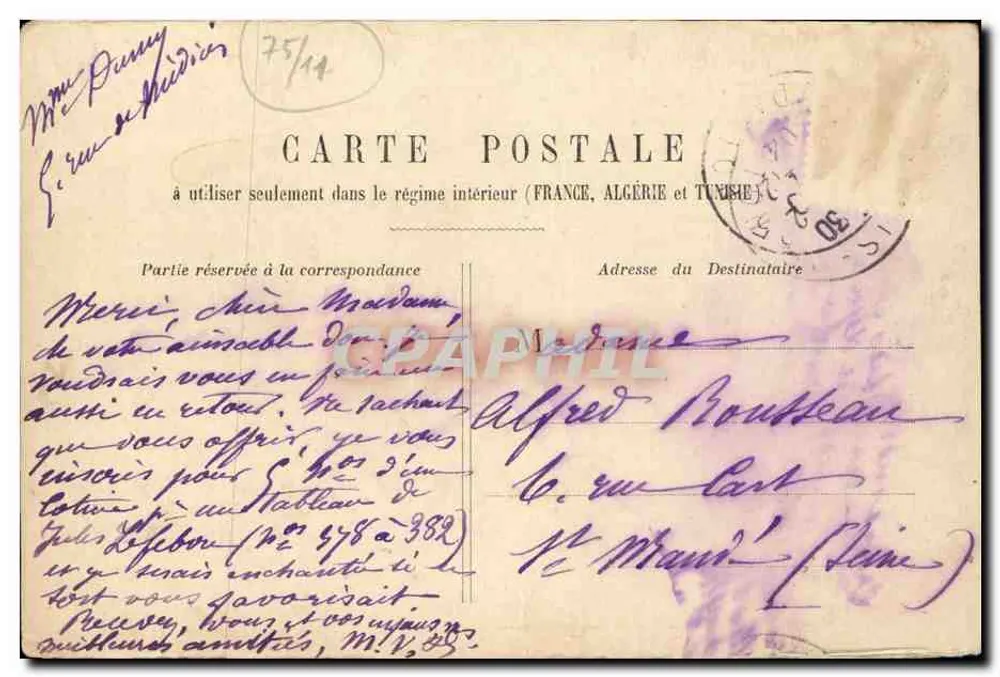 Beeld van de Republiek — Parijs — uitgever M. Dunny, n°15 - Achterkant