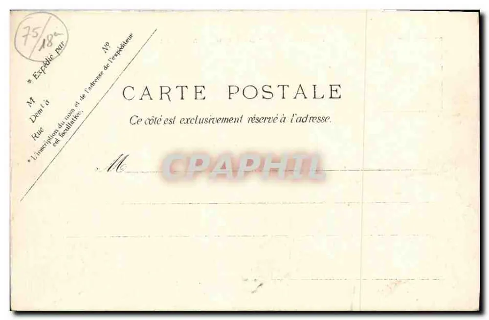 Paris — Rue Ravignan (Montmartre) - Verso
