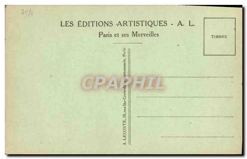 Paris - Notre-Dame - Die Große Kirche und der Chor - Artistische Editionen A. L. - Rückseite