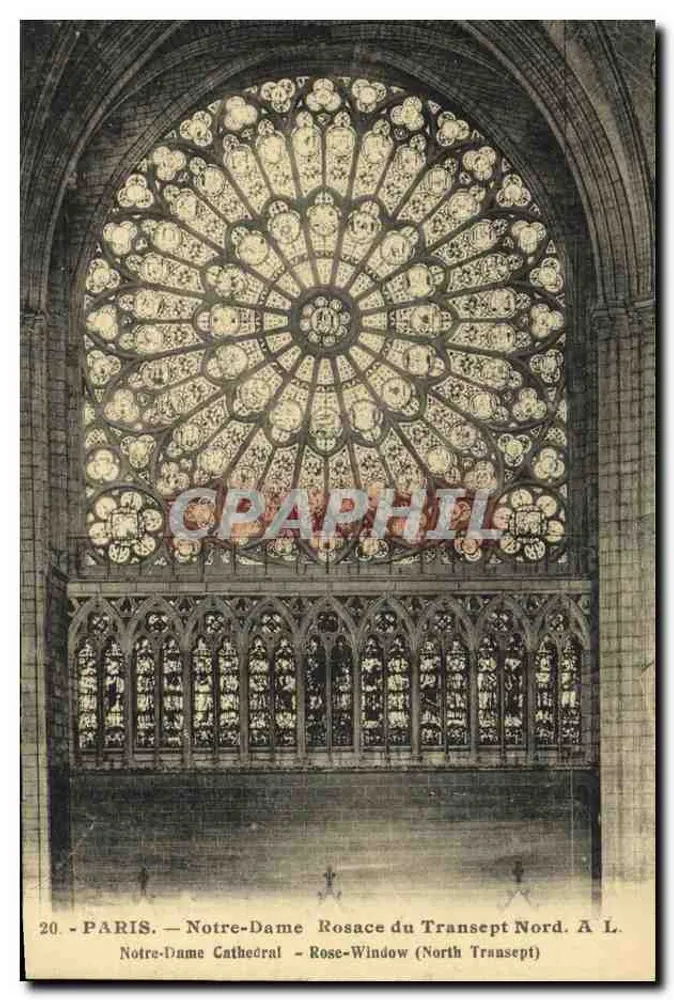 Notre-Dame — Rosefenster des Nordtransepts — A. L. Artistische Editionen - Vorderseite