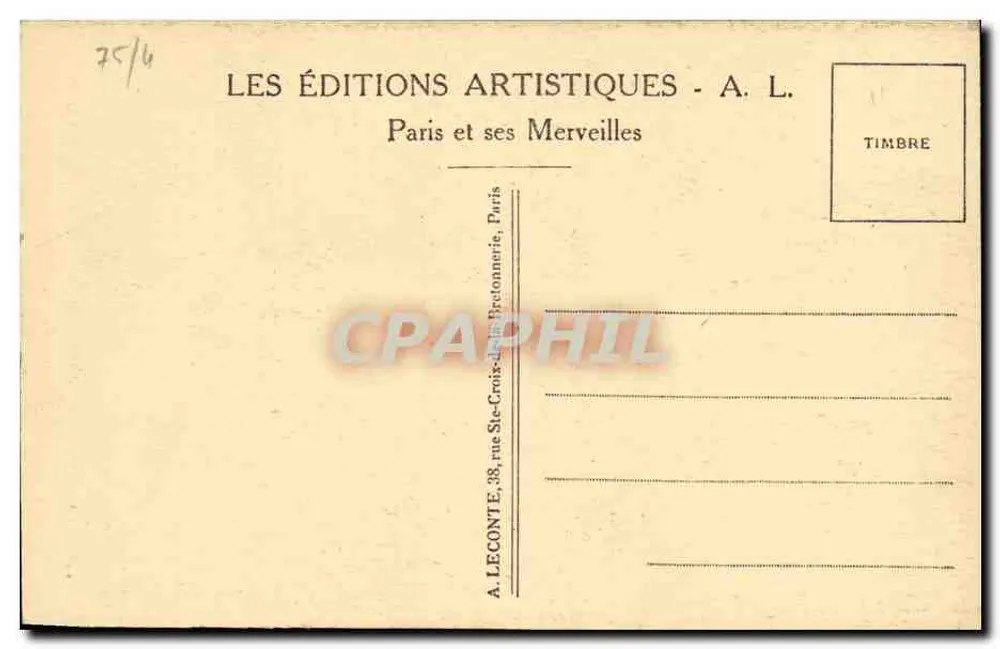 Notre-Dame — Rosefenster des Nordtransepts — A. L. Artistische Editionen - Rückseite